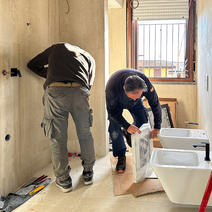 ristrutturazione bagno posa sanitari